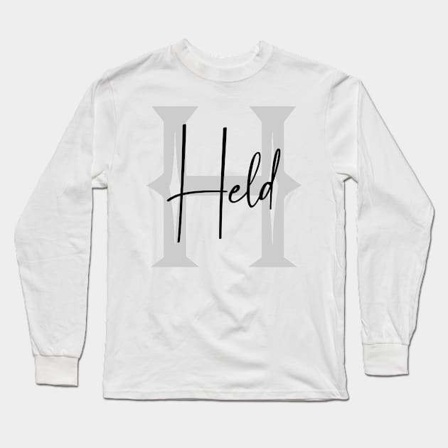 Held Second Name, Held Family Name, Held Middle Name Long Sleeve T-Shirt by Huosani